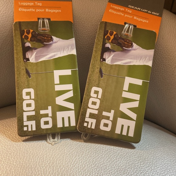 2 Lewis Clark gear up & go luggage tag “Live to Golf - Picture 2 of 7